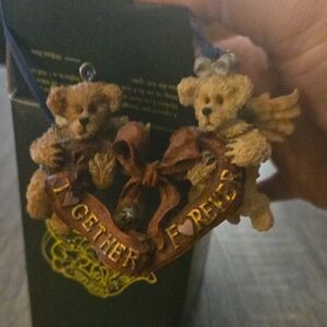 Charming Bear Heart Ornament